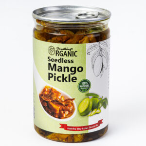 Premium Quality Home made Seedless Mango Pickle | Kutra Amm Achar - 500 Grams PetCan