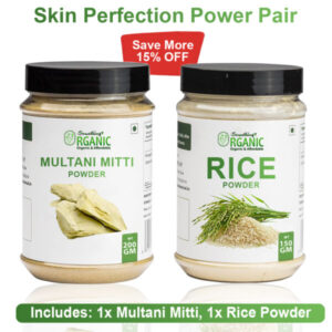 Pack of 2 Multani Mitti-200GM + Rice Powder-150GM | 100% Pure Herbal Glow Powder Jar