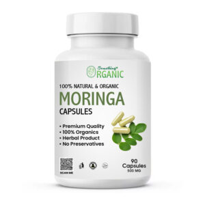 Moringa Capsules - 90 PCs - 500mg Natural Energy Booster, Immunity Support & Detox Supplement | 100% Pure Moringa Leaf Extract